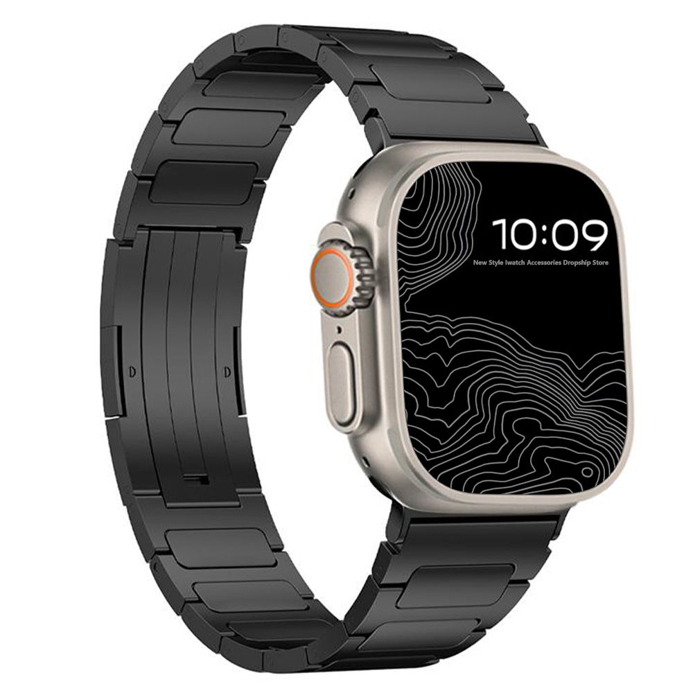 мужскойтитановыйметаллическийбраслетдляAppleWatchUltra1/249мм;iwatchсерии98745мм;серияiwatch654se3244мм42мм;роскошныйтитановыйремешокдлячасов