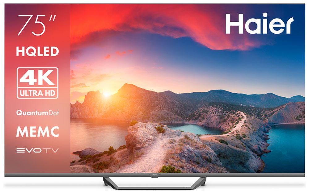 HaierТелевизор75SmartTVS2Pro75"4KUHD,серый