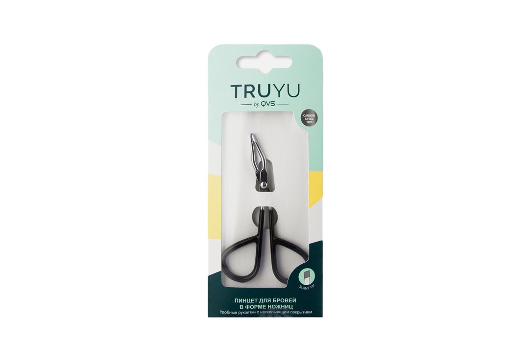 Пинцет в форме ножниц TRUYU Slant tip for brows scissor tweezers