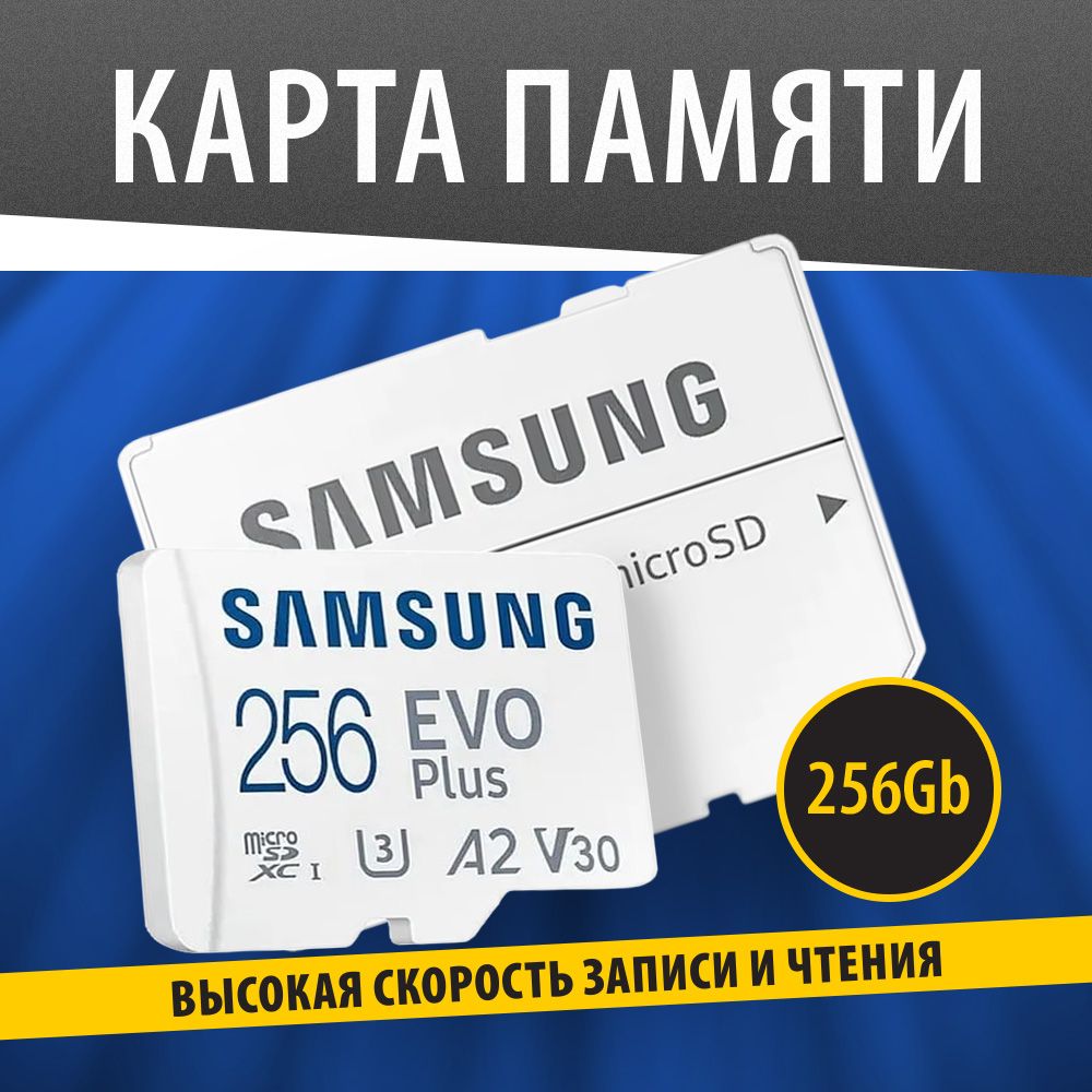 SamsungкартапамятиEVOPlus256GBmicroSDXC(130Mb/s)MB-MC256KA