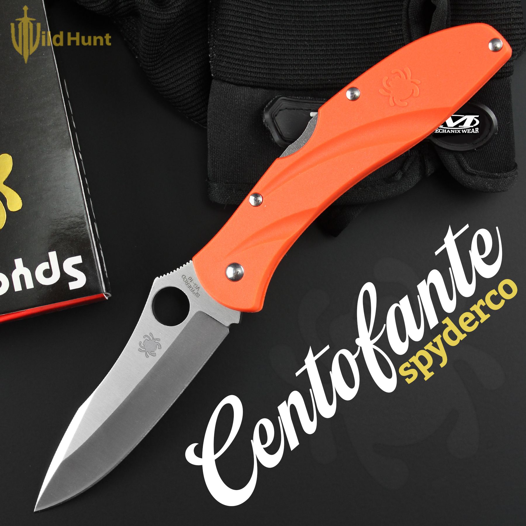 Туристический складной нож Spyderco Centofante 3 Orange