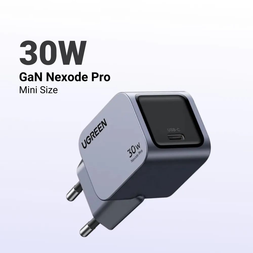 СетевоезарядноеустройствоUGREENX703(35006)NexodePro30WPDGaNTechChargerEU.Цвет:серый