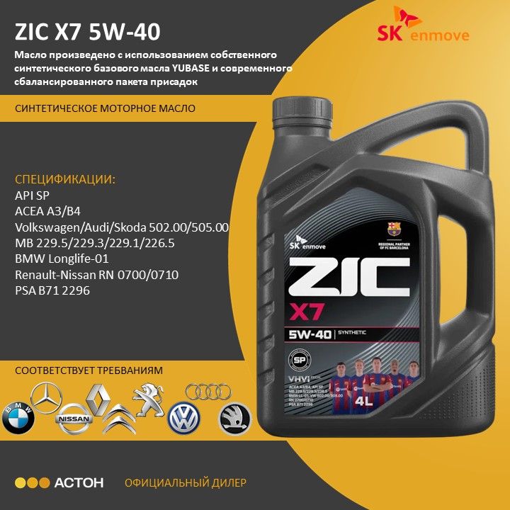 ZICX75W-40Масломоторное,Синтетическое,4л