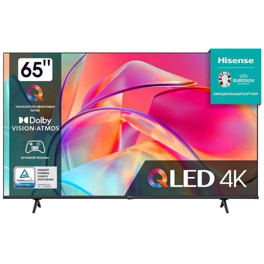 HisenseТелевизор65E7KQ65"4KUHD,черный