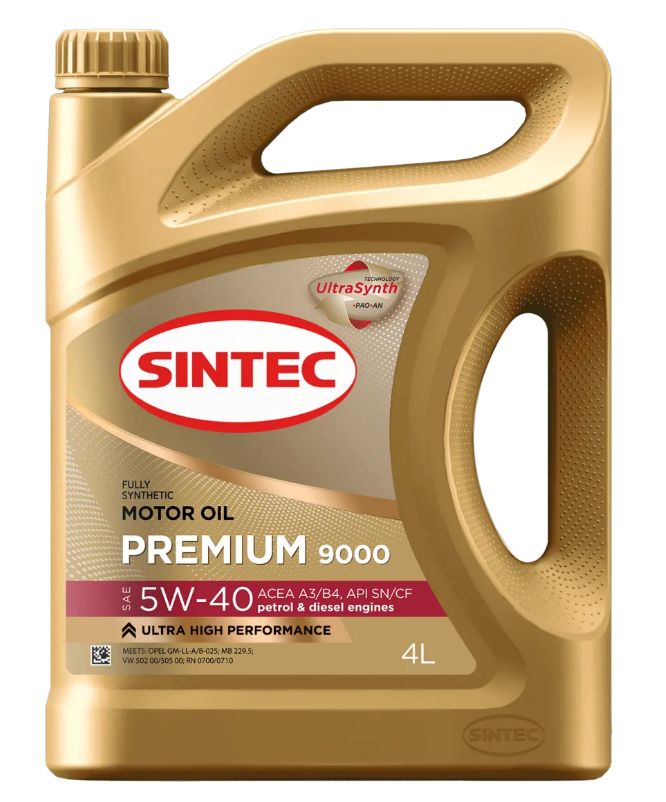 SINTEC Premium 9000 5W-40 Масло моторное, Синтетическое, 4 л