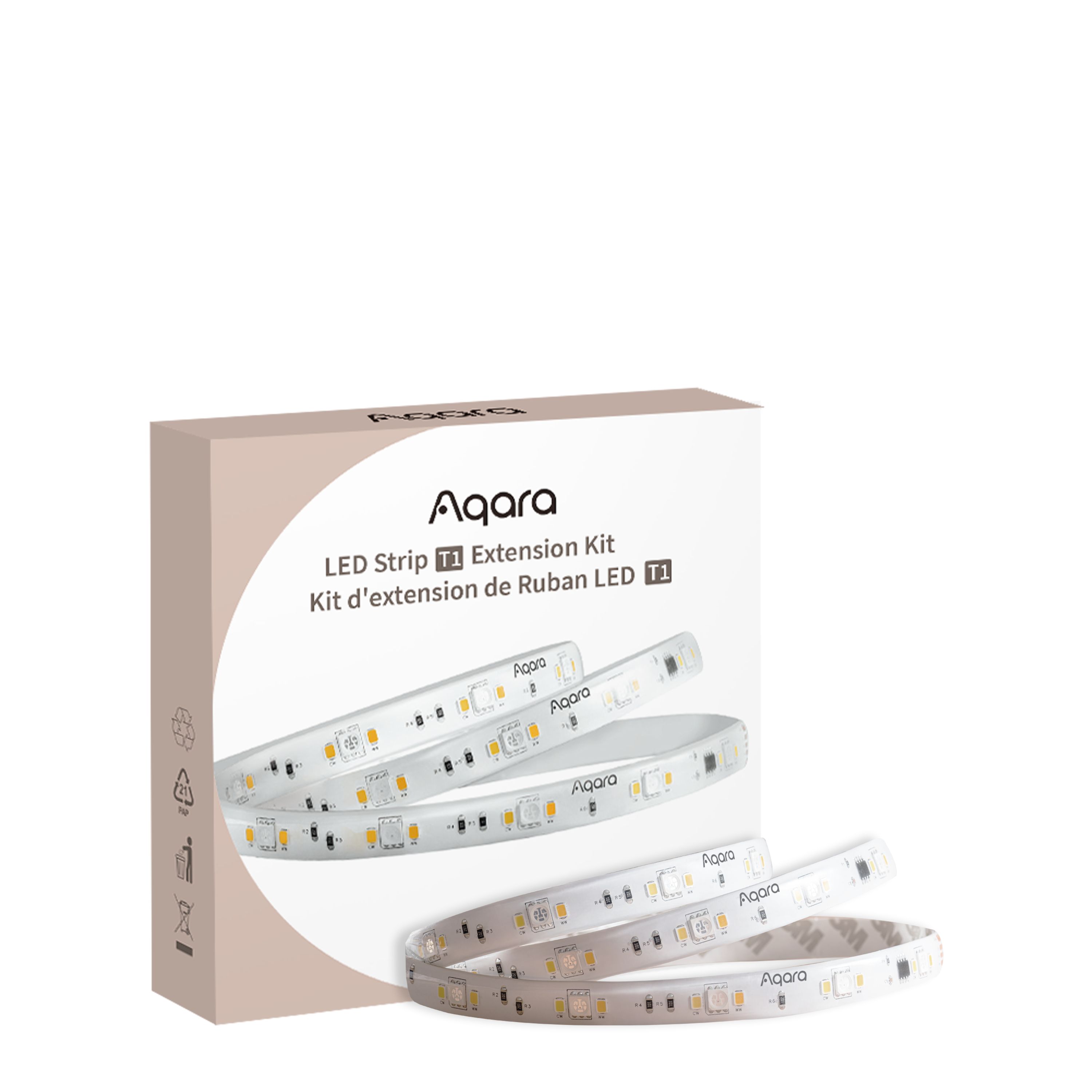 Aqara Удлинитель умной светодиодной ленты Aqara T1 RLSE-K01D, 1м., умный дом, белый