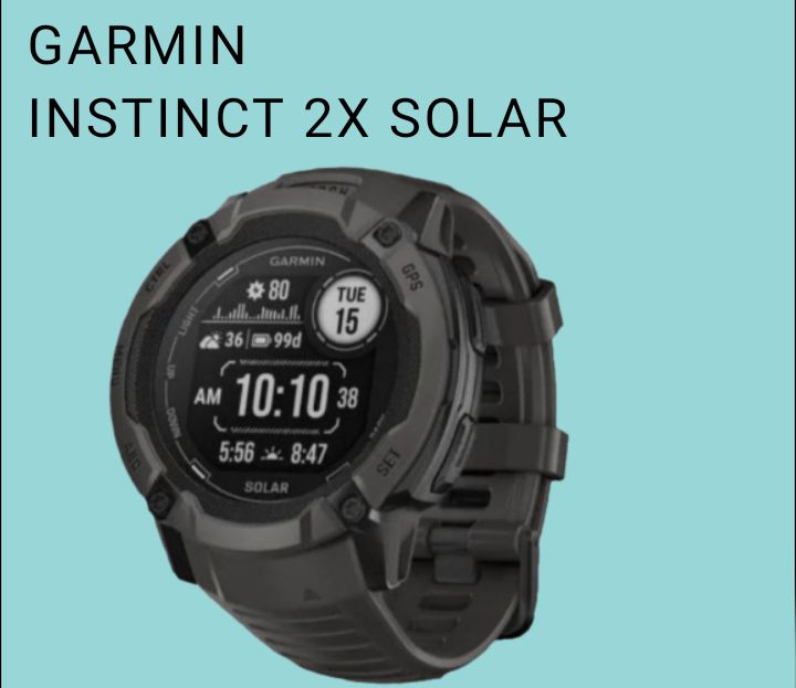 GarminУмныесмартчасыInstinct2XSolarGraphite,51mmстехнологиейсолнечнойзарядки,часыдляспортаспульсометром,сGPSмужскиедлябега,плавания,велоспорта