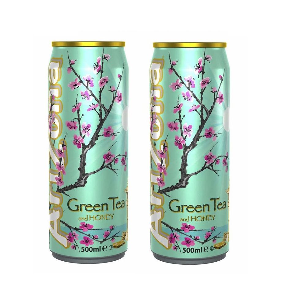 Напиток безалкогольный Arizona Green Tea and Honey, 2 шт по 500 мл