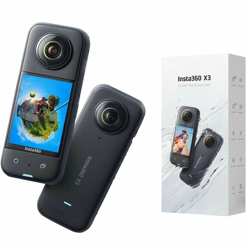 Insta360 Экшн-камера X3, черный