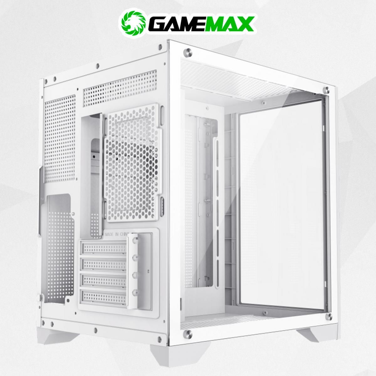 Корпус GameMax Infinity Mini White без БП (Белый Mini Tower M-ITX CPU 155мм VGA 330мм Закаленное стекло)