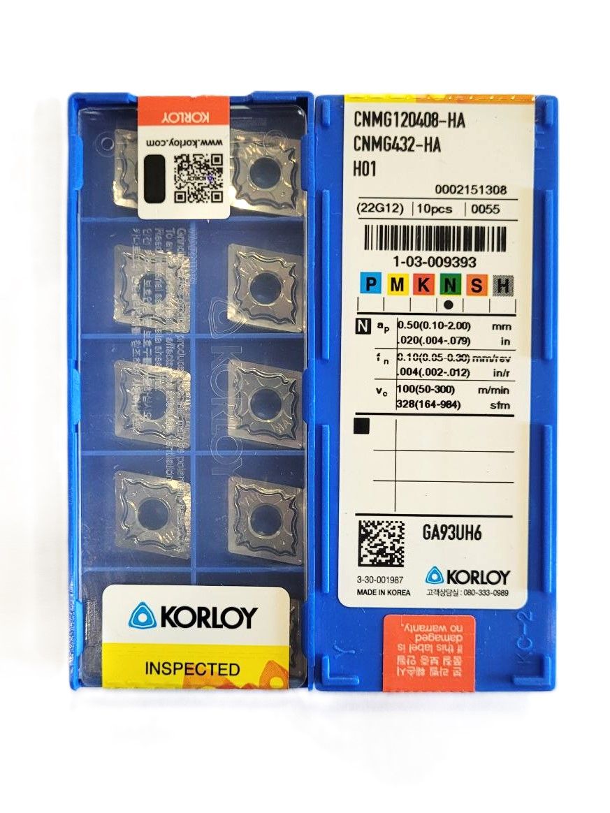 Пластины твердосплавные CNMG 120408-HA H01 KORLOY