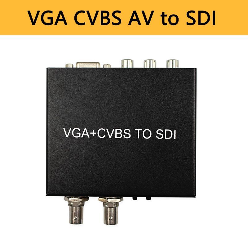 Конвертер VGA в SDI VGA CVBS AV-вход, двойной выход SDI, адаптер VGA2SDI VGA-SDI SD/HD-SDI/3G-SDI для ноутбука, DVD-монитора