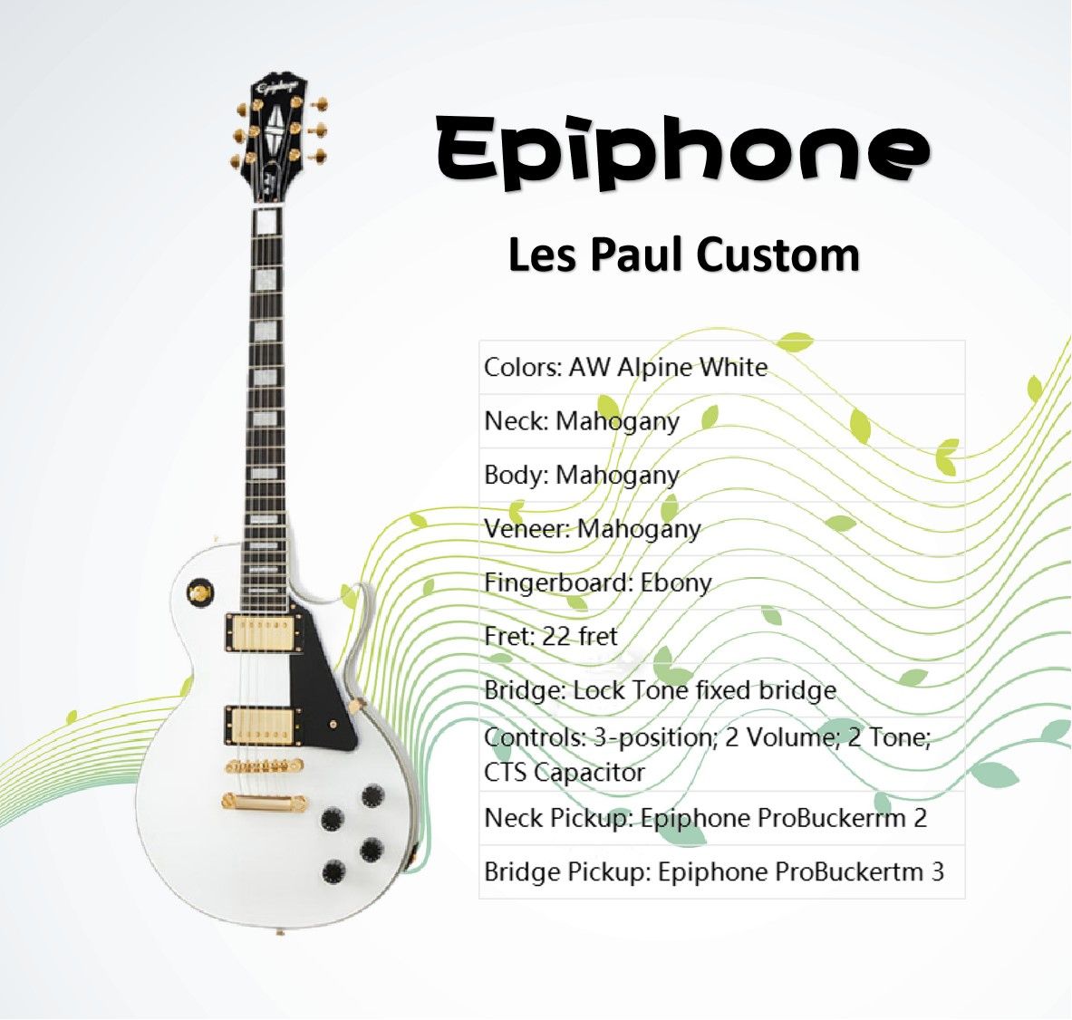 Электрогитара Epiphone Les Paul Custom 6-струнная