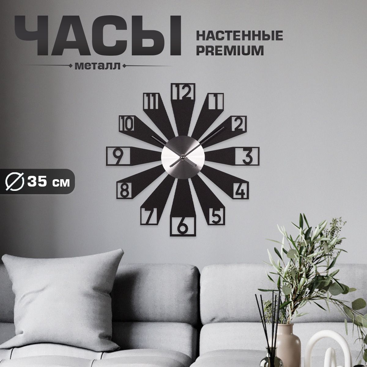 Часы настенные бесшумные Рубин / Металл / d 35см / купить c доставкой на OZON по низкой цене (1712157332)