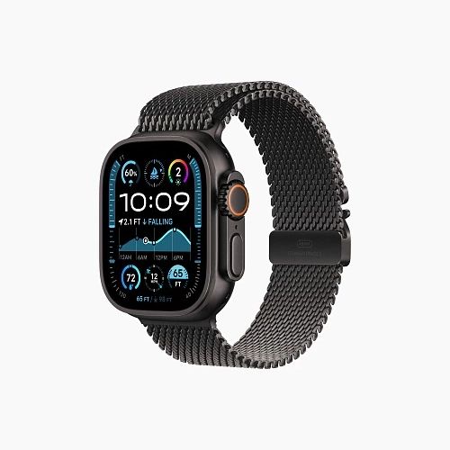 УмныечасыAppleWatchUltra249мм(2024)BlackCasewithAlpineLoop,DarkGreenM