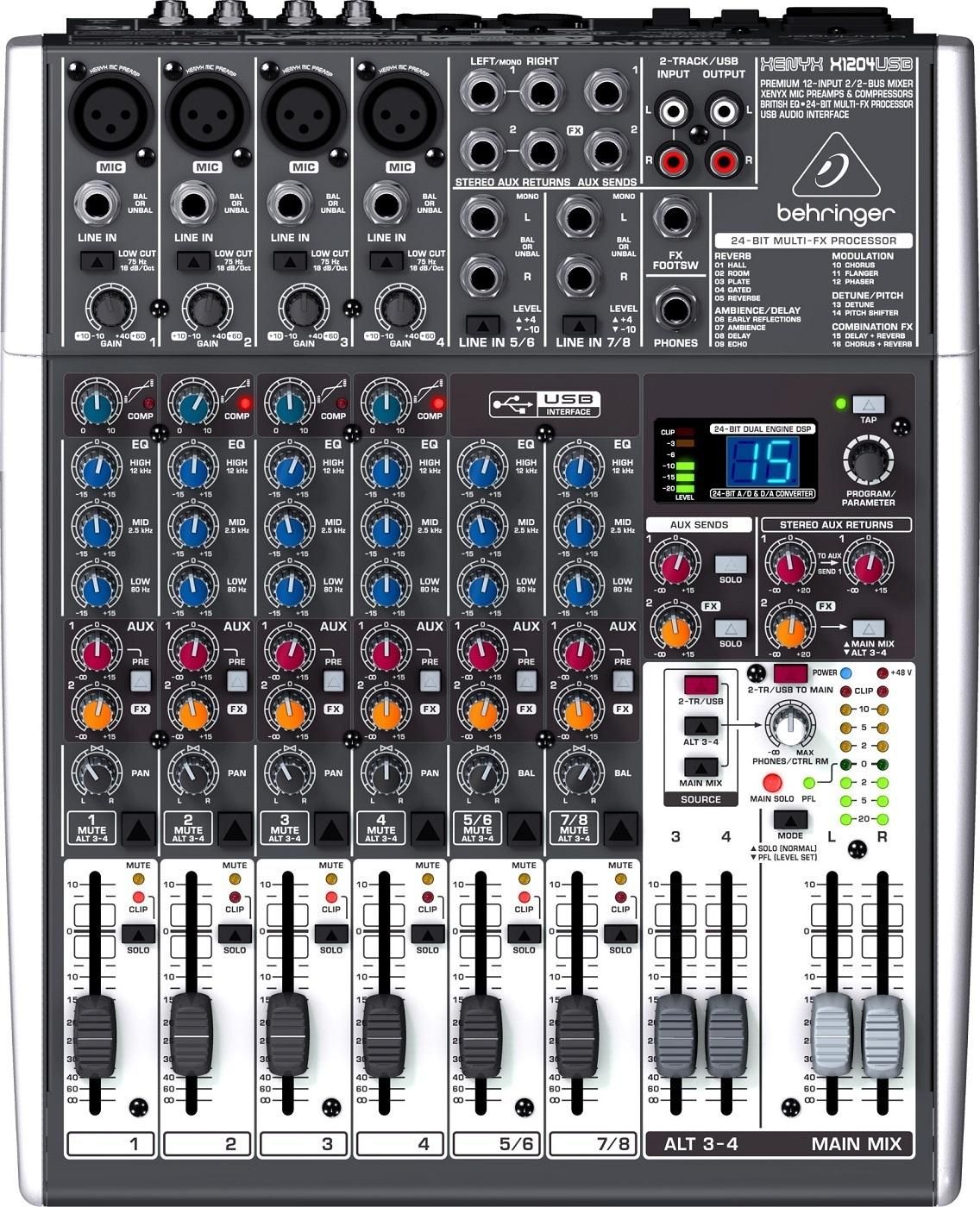 Микшерный пульт аналоговый Behringer Xenyx X1204USB .xx