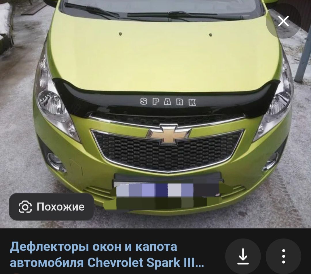 дефлектор капота Chevrolet SPARK III (2010-)