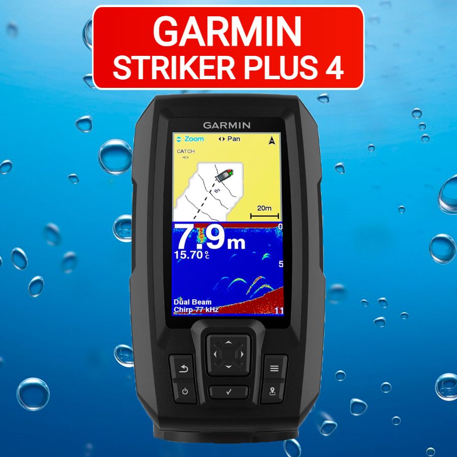 Эхолот для рыбалки с лодки Garmin STRIKER Plus 4