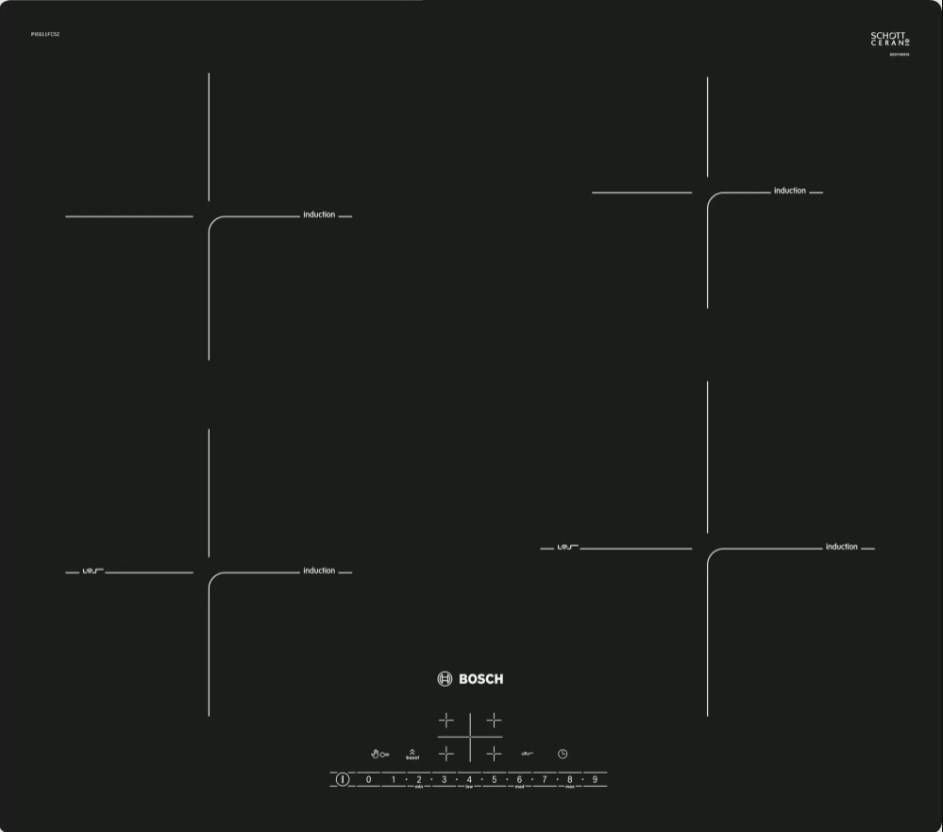 ИндукционнаяварочнаяпанельBoschPIE611FC5Z