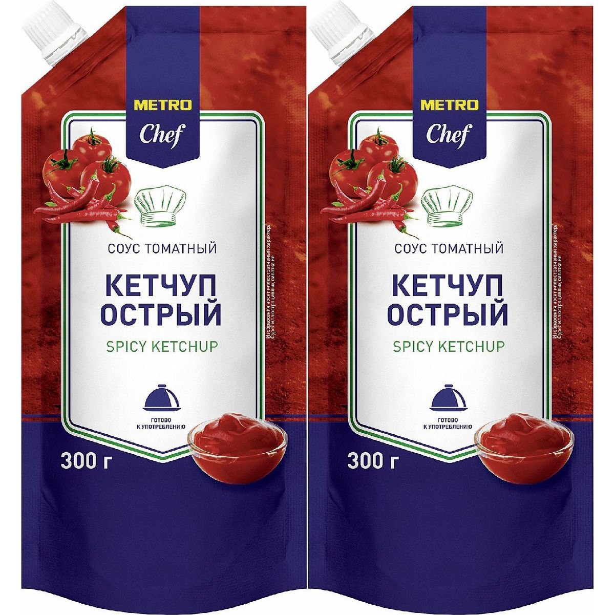 Кетчуп Metro Chef острый 300 г, набор: 2 штуки