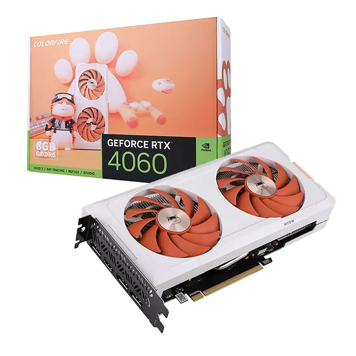 ColorfulВидеокартаGeForceRTX40608ГБ(RTX4060MEOW-ORG8GB-V)