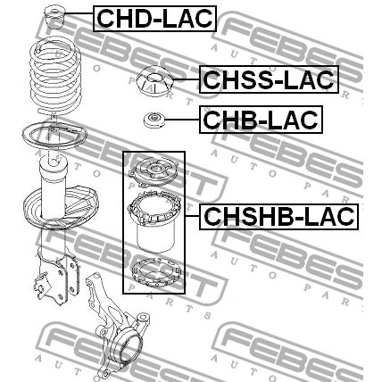 подшипник опоры амортизатора chb-lac FEBEST CHB-LAC