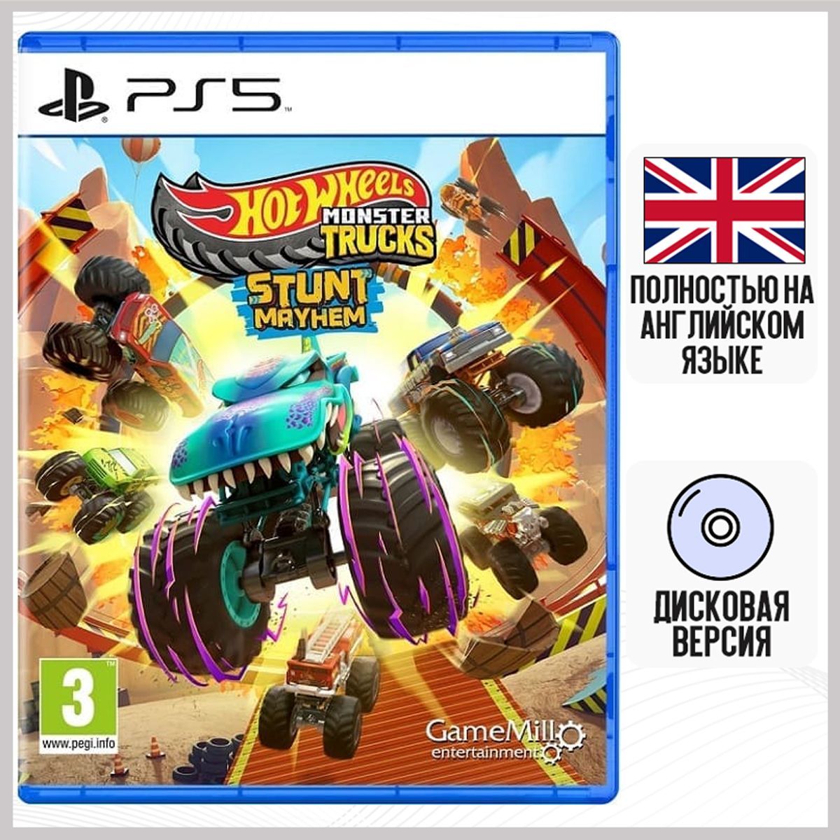 Игра Hot Wheels Monster Trucks: Stunt Mayhem (PS5, Английская версия)