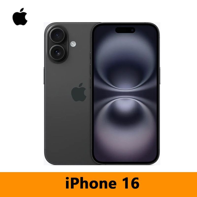 AppleСмартфонCNAppleIphone16Nano-SIM+Nano-SIMПоддержкарусскогоязыкаCN8/128ГБ,черный