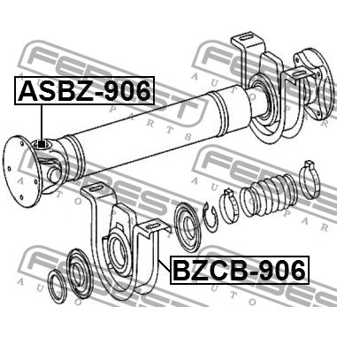 Подшипник опоры карданного вала MERCEDES SPRINTER (906), VW CRAFTER BZCB-906 FEBEST BZCB-906