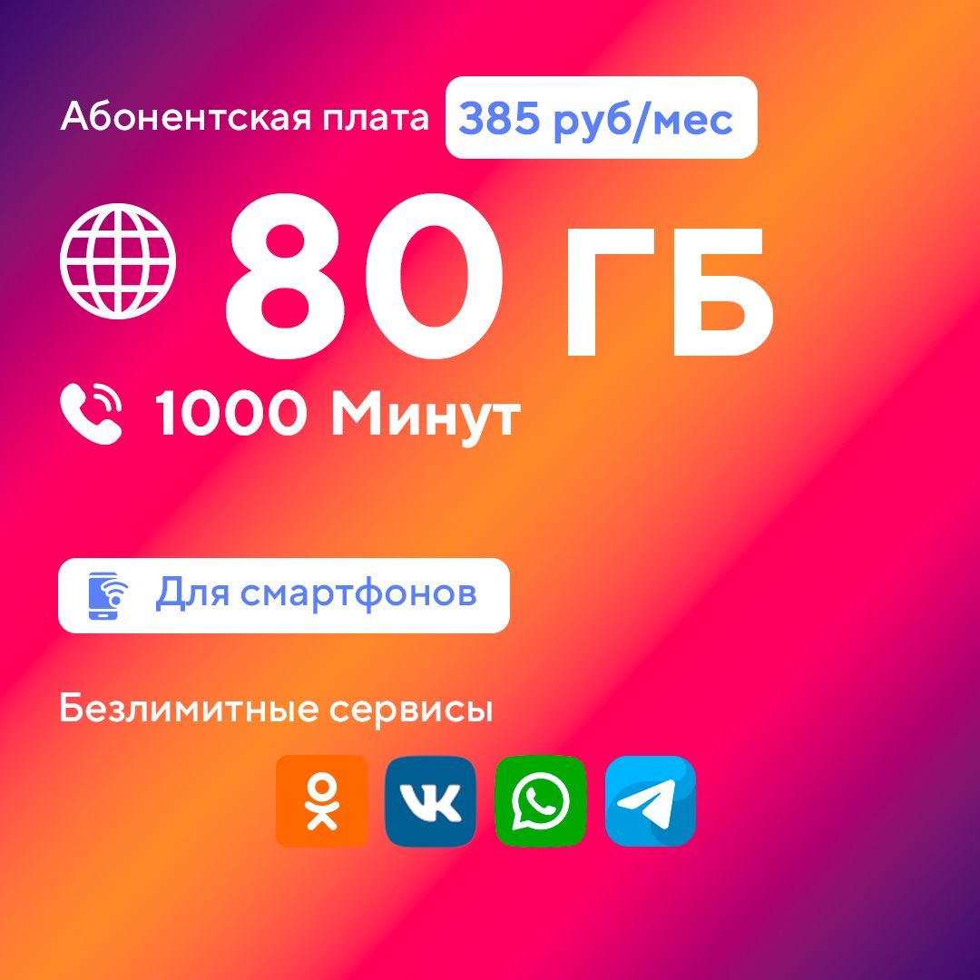 SIM-карта Для смартфона (Вся Россия)