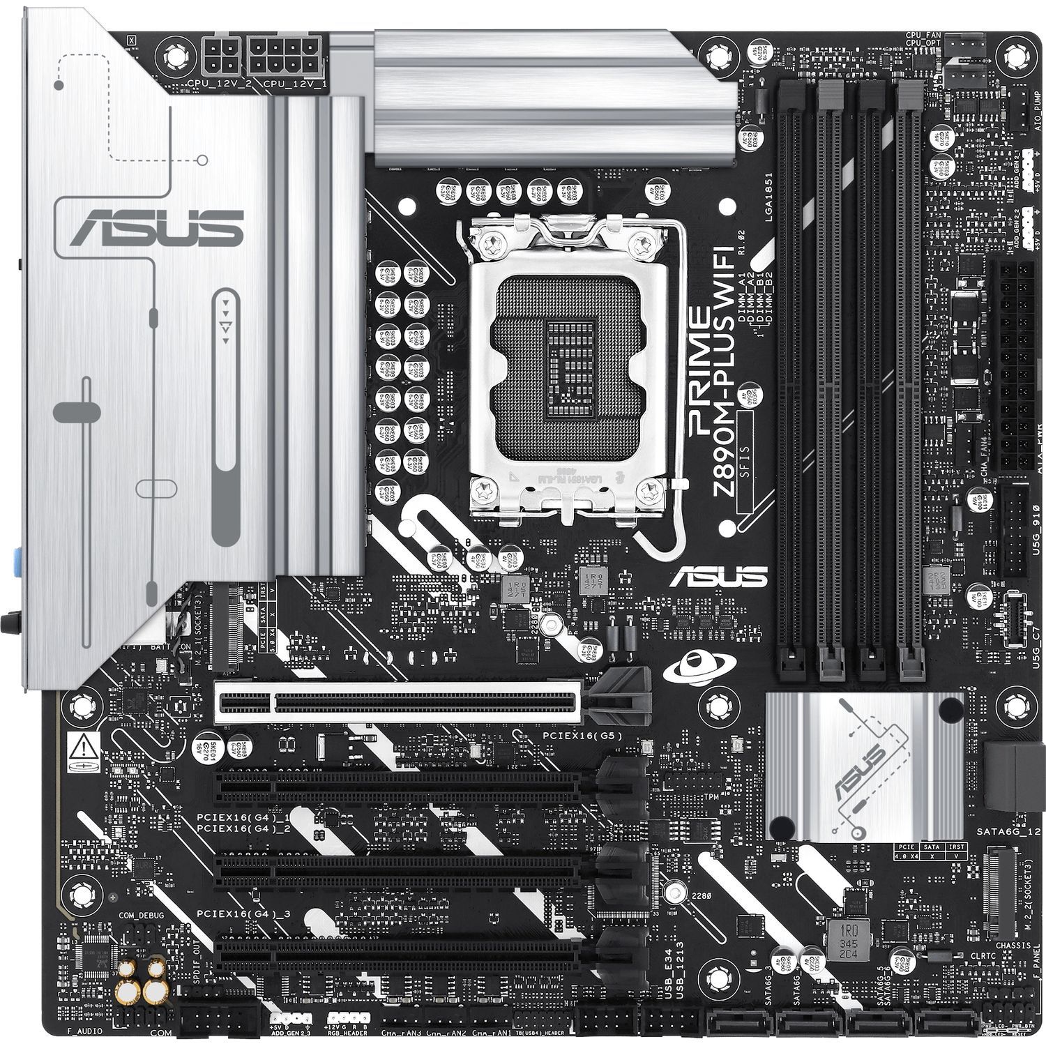 Материнская плата Asus PRIME Z790M-PLUS WIFI (LGA 1851, Intel Z890, DDR5, 192 ГБ), 90MB1J80-M0EAY0