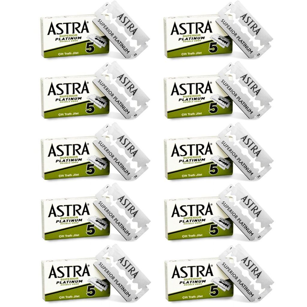 ASTRA SUPERIOR PLATINUM Лезвия двусторонние, 50 шт.