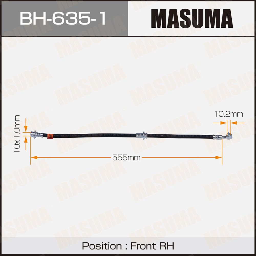 Шланг тормозной Nissan Murano (Z50) 04-08 передний MASUMA правый MASUMA BH-635-1