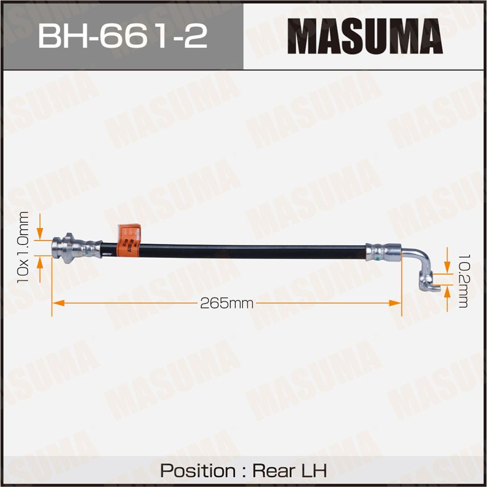 Шланг тормозной Infiniti G 06-, M 06- задний MASUMA левый MASUMA BH-661-2