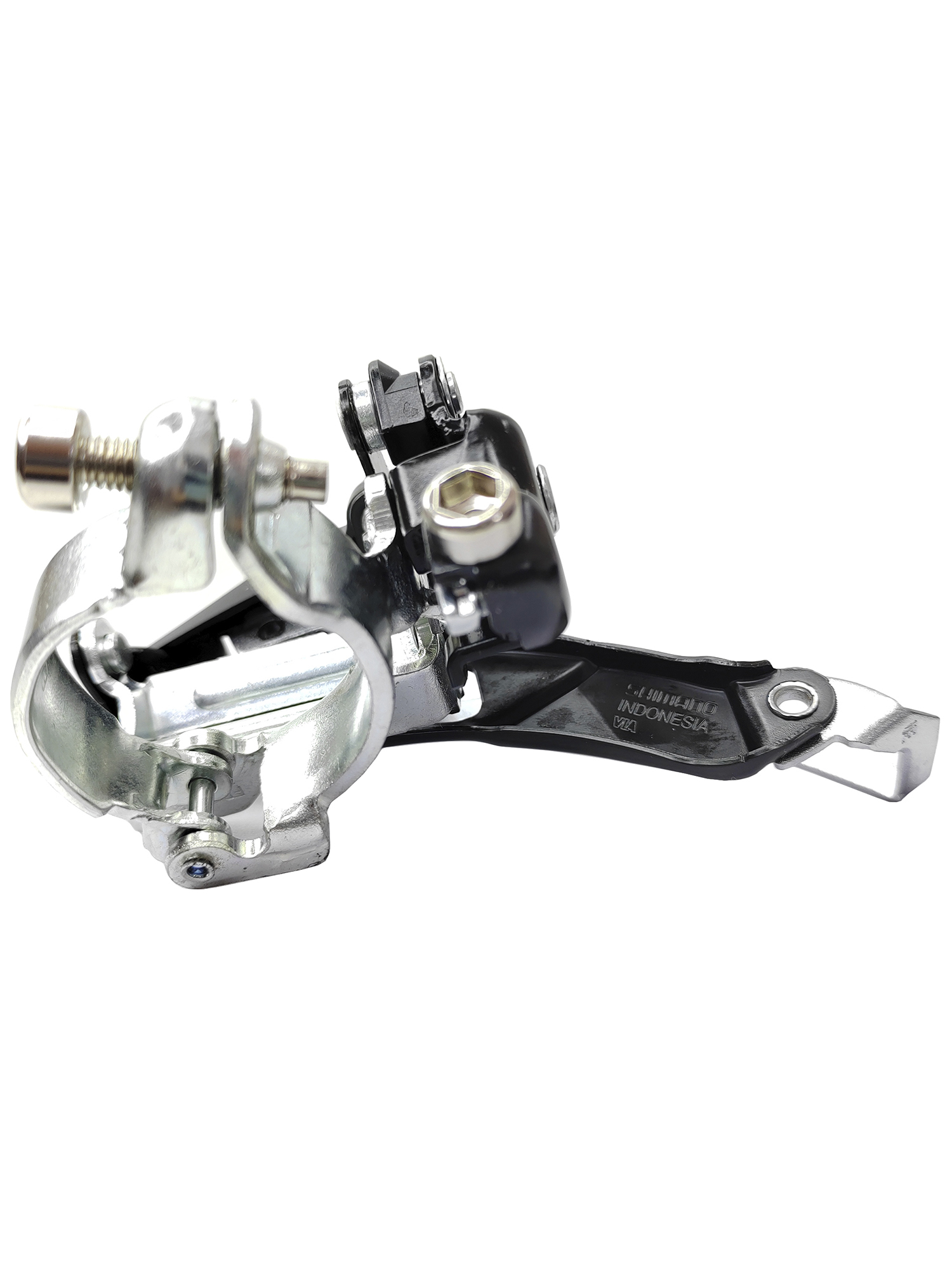 Shimano Переключатель скоростей для велосипеда передний FD-TY500, универсальная тяга, хомут 34.9 мм, макс звезда 42Т, серебристый — Товары для велоспорта — фото 2