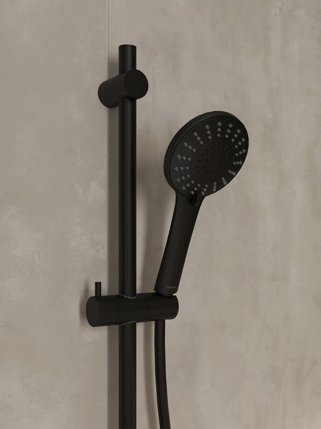 Фото товара на маркетплейсе ozon Лейка для душа, 5 режимов, черная матовая, Ideal Spa, Milardo, ILS5FBRM18