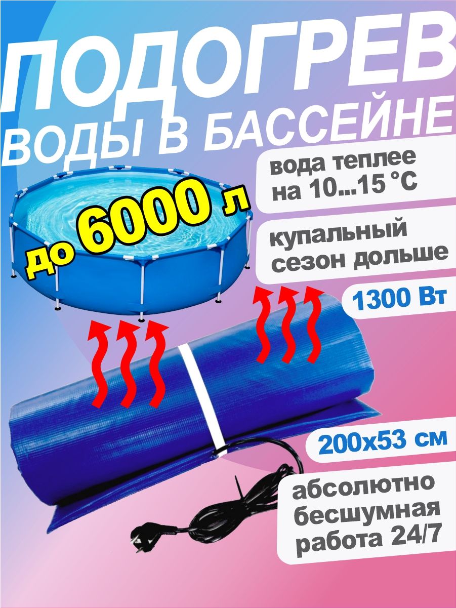 Нагревательдлябассейна200х53см