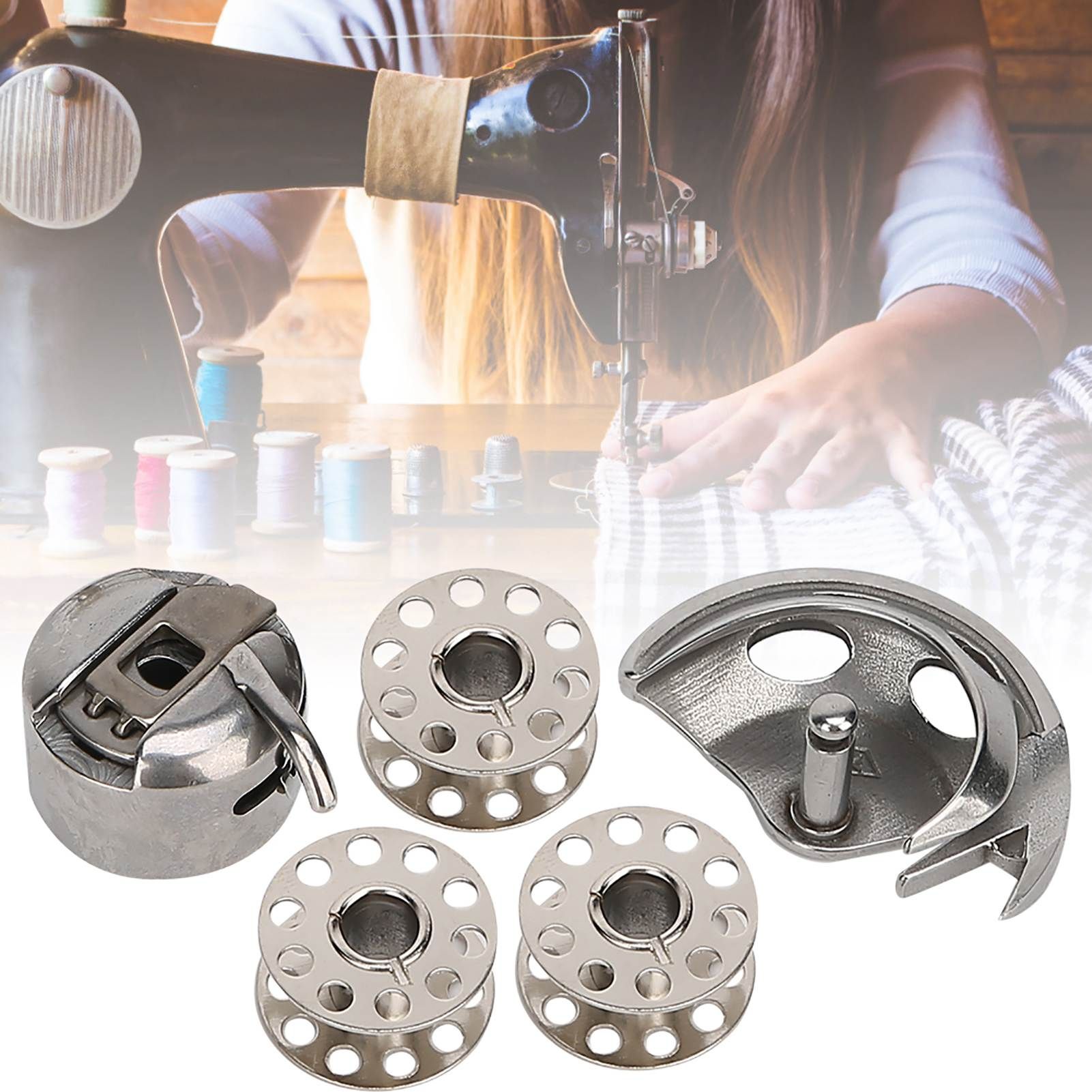 Шпульки+Футлярдляшпульки+Челночныйкрючокдлястариннойбытовойшвейноймашины