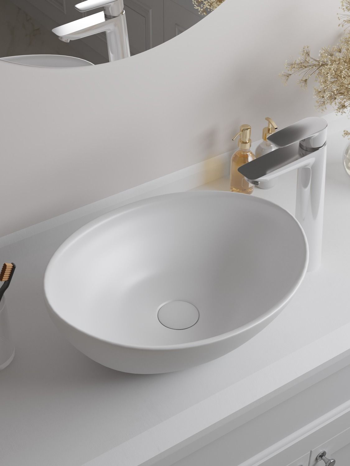 Фото товара на маркетплейсе ozon Раковина накладная, белая, глянцевая, Cloud, IDDIS, CLOWS06i27