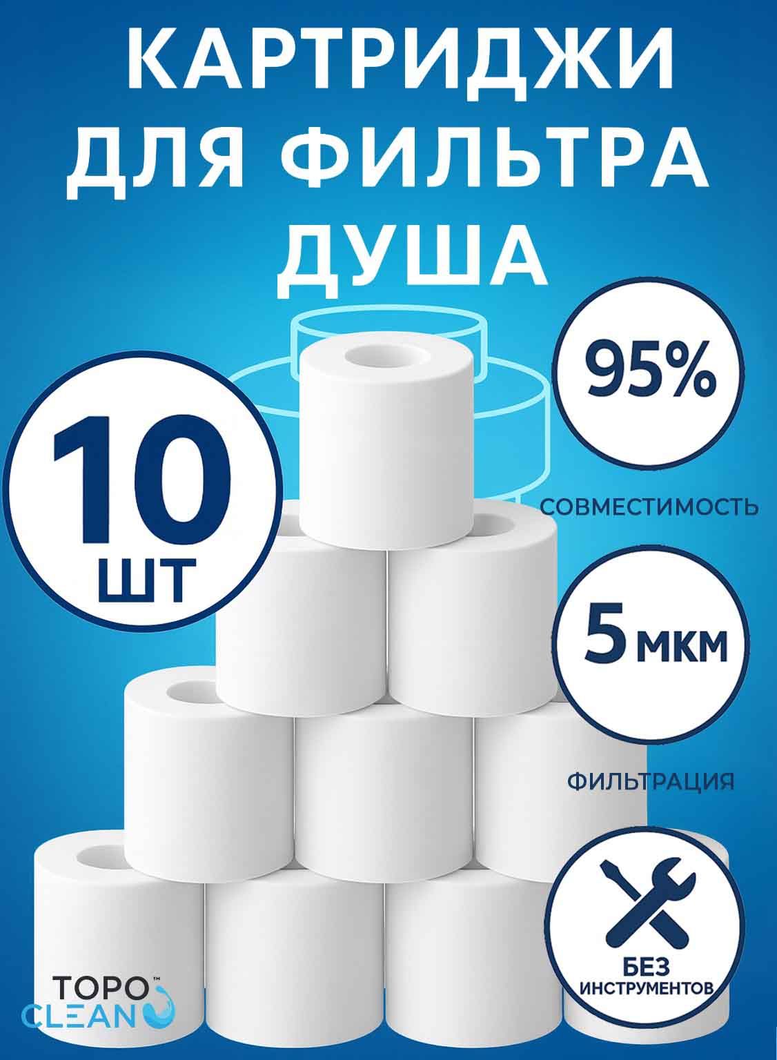 Картриджи сменные для фильтра душа 5 мкм, фильтрующий элемент от жесткой накипи и грубой грязи, подходит для стиральной машины и колбы