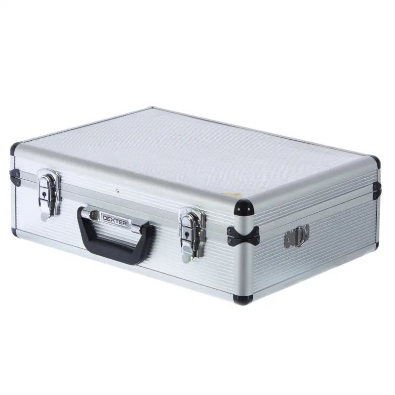 Ящик органайзер чемодан для инструмента хранения Dexter LD-FS001 455x330x152 мм, алюминиевый кейс бьюти #1
