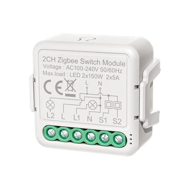 2CH Zigbee switch module Реле дистанционного управления (двухканальное)  #1