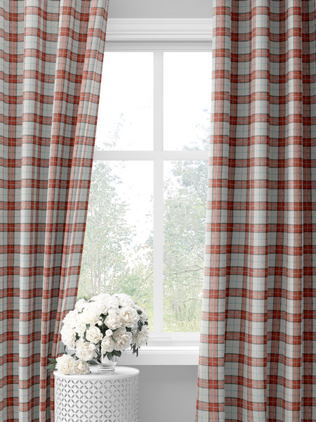 Комплект штор decoracion Клетка 4 квадрата , 275х290см, Полиэстер ...