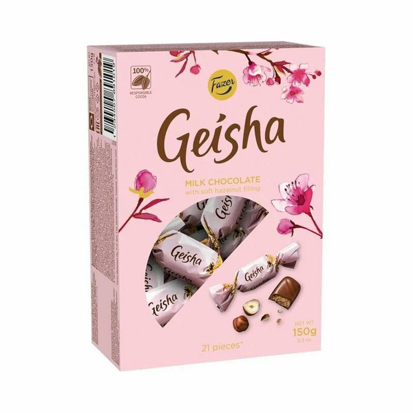 Конфеты Fazer Geisha с начинкой из тёртого ореха, 150г (Финляндия ...