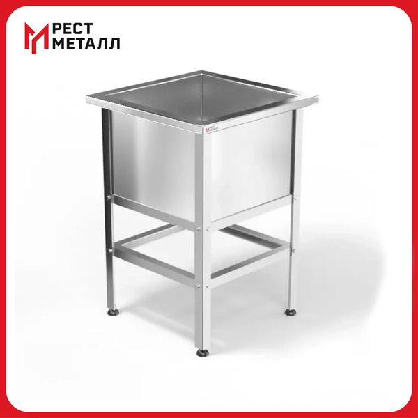 Ванна моечная сварная 1 секционная 600*600*850 серия Эконом Емкость: 1 ...