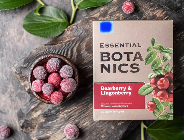 Медвежьи ушки и брусника Essential Botanics, 30 капсул - купить с ...