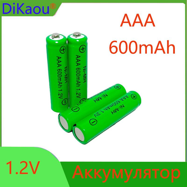 1,2 В 600 мАч AAA NiMH аккумулятор для фонарика, игрушечных часов, MP3 ...