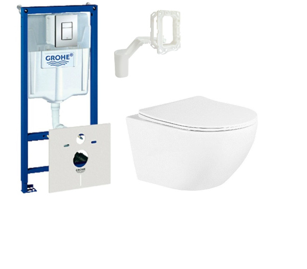 Характеристики Комплект: Инсталляция Grohe Rapid sl 38772001 квадрат с ...