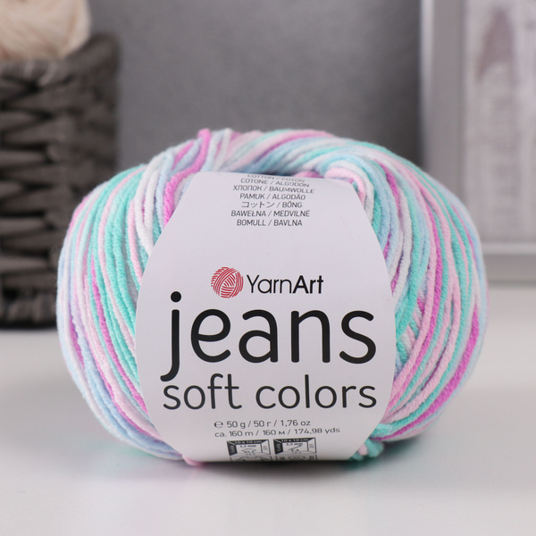 Пряжа для вязания YarnArt "Jeans Soft Colors" 55% хлопок, 45% акрил ...