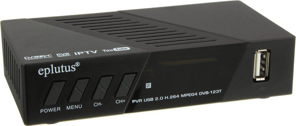 ТВ-ресивер Eplutus DVB-123T, черный купить по выгодной цене в интернет ...